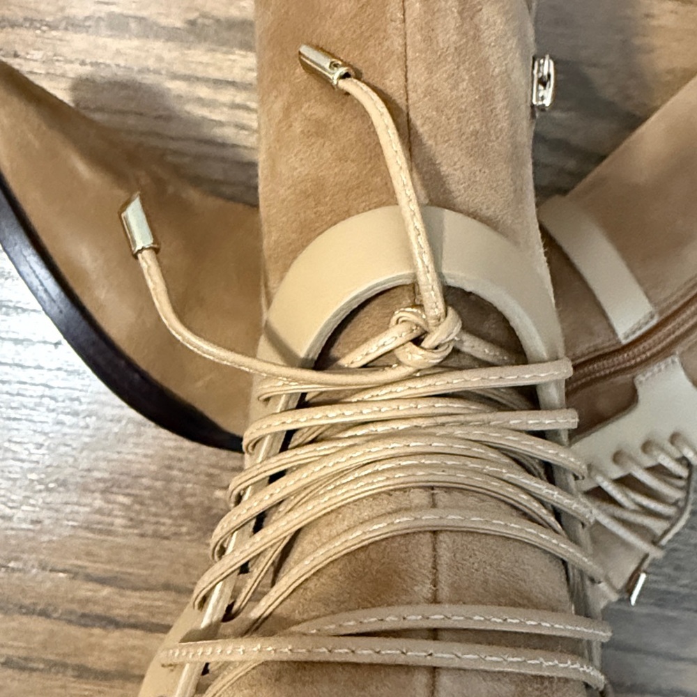 Daniella Shevel NY Tan Suede Knee-High Women's Boots Sz 39 NEW $995 Gorgeous! - Picture 10 of 10